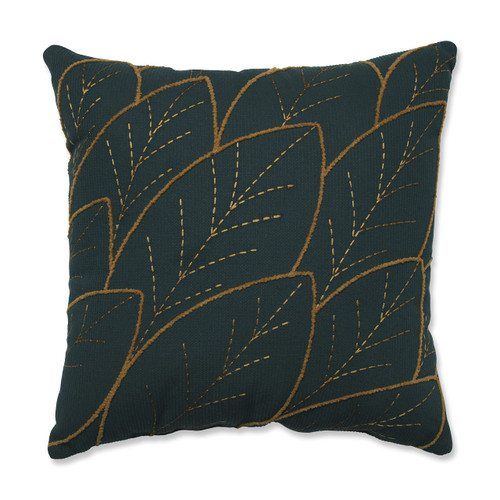 Pillow Perfect Indoor Abstract Leaf 18 Inch Throw Pillow, Blue