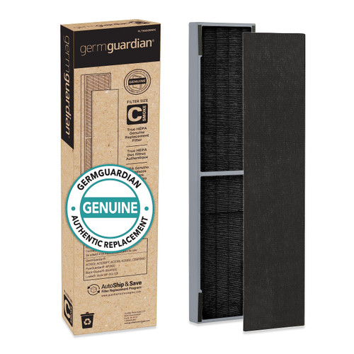 Germ Guardian Filter C Smoke Clear HEPA Genuine Replacement Filter, Removes 99.97% of Pollutants and Smoke Toxins, for AC5000, AC5250, AC5300, AC5350, CDAP5500, AP2800, Black/Gray, FLT5000SM