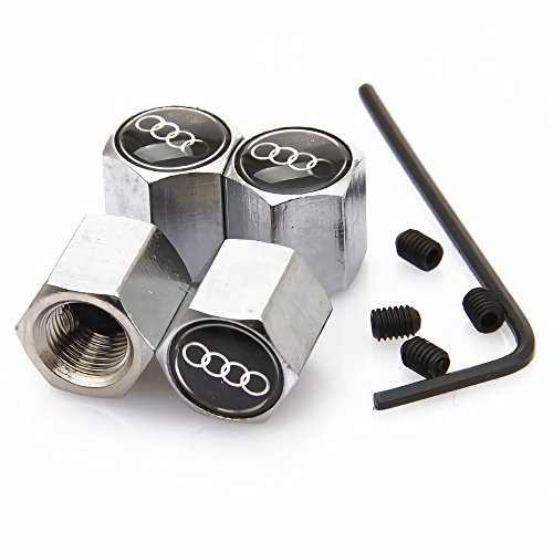 Searlleng Car Wheel Tire Valve Stem Caps Zinc Alloy Valve Cap For Audi A set of four Pcs