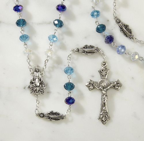 Blue Marian Rosary