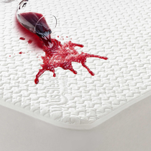 Queen Mattress Protector Bamboo 100% Waterproof - 3D Air Fabric Cooling Mattress Pad Cover | Smooth Soft Breathable Noiseless Washable, 15''-21'' Deep Pocket