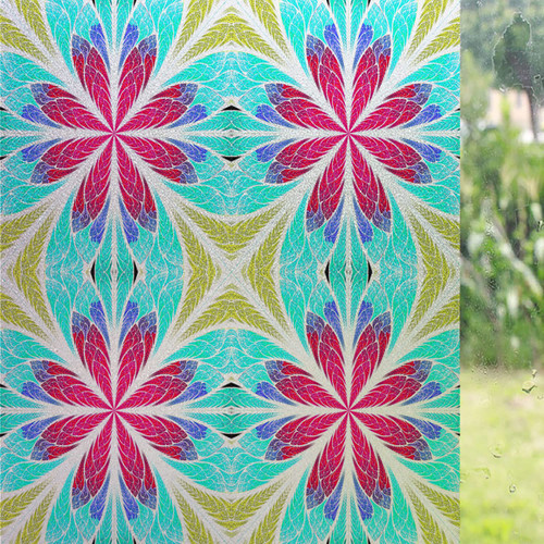 Stained Glass Window Film Privacy Film Decorative Window Film,Frosting Privacy Film for Glass Windows Window Film Heat Control for Home UV Blocking/Privacy/Heat Insulation?24" x 36"?