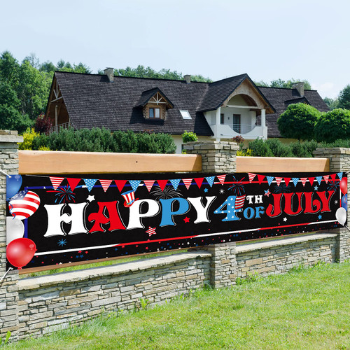 Happy 4th of July Patriotic Banner Decorations, USA Independence Day American Flag Porch Sign, Memorial Labor Day Wall Hanging Decor, Outdoor Indoor Party Supplies for Home Yard Door Happy 4th of July Patriotic Banner Decorations, USA Independence Day American Flag Porch Sign, Memorial Labor Day Wall Hanging Decor, Outdoor Indoor Party Supplies for Home Yard Door