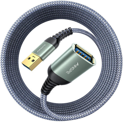 AINOPE 2 Pack 20FT+20FT USB Extension Cable Type A Male to Female USB 3.0 Extension Cord High Data Transfer Compatible with Webcam,Game pad, USB Keyboard, Flash Drive, Hard Drive, Printer
