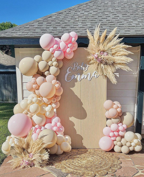 120pcs Dusty Rose Balloon Garland Arch Kit Dusty Pink Balloons Garland Double Stuffed Boho Balloon Garland Arch Neutral Nude Balloons for Birthday Bridal Wedding