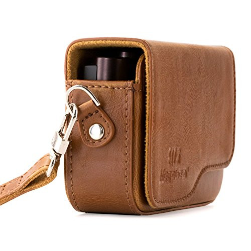 MegaGear MG655 Canon PowerShot G9 X Mark II, G9 X Leather Camera Case with Strap - Brown