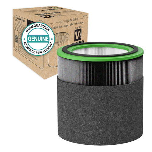 GermGuardian Filter V Toxin Clear HEPA Genuine Air Purifier Replacement Filter, Removes 99.97% of Pollutants, Common VOCs and Household Toxins, for AirSafe Series and AC151, Black/Gray, FLT151VO