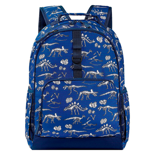 Choco Mocha Dinosaur Bone Backpack for Boys Backpacks for Elementary School Backpack for Kids Backpack Boys 17 inch Backpack for Boys Fossil Bookbag with Chest Strap 5-7 6-8 3rd Grade Blue