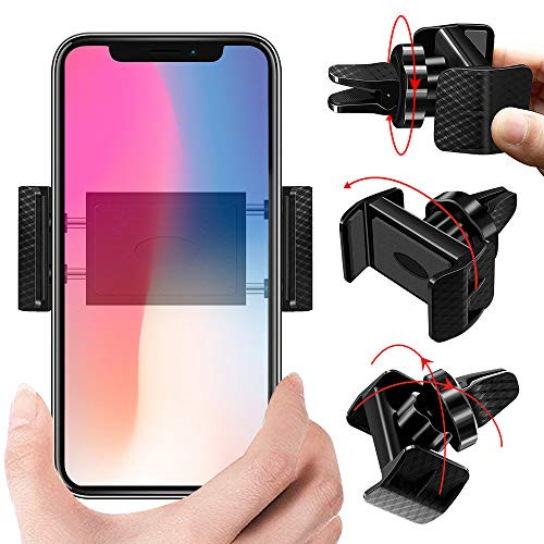 Cell Phone Holder for Car - Air Vent Cell Phone Car Mount for Phone XS Max,X,8/7/6/6s Plus,S6/S7/S8/S9/Edge/Plus,Universal Car Phone Mount for Smartphones Between 4.7 to 6.5 inch