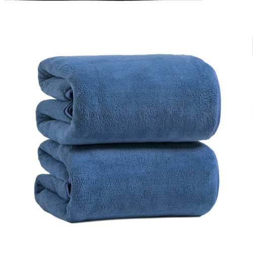 Premium Bath Towel Set-Oversized bath towels- Quick Drying - Microfiber Coral Velvet Highly Absorbent Towels - Multipurpose Use as Bath Fitness, Bathroom, Shower, Sports, Yoga Towel (35x70inch, blue)