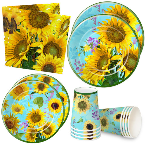 Xigejob Sunflower Plates And Napkins Party Supplies - Sunflower Party Decorations Tableware, Plate, Cup, Napkin, Sunflower Theme Baby Shower Bridal Shower Birthday Decorations Dinnerware | Serve 24 Xigejob Sunflower Plates And Napkins Party Supplies - Sunflower Party Decorations Tableware, Plate, Cup, Napkin, Sunflower Theme Baby Shower Bridal Shower Birthday Decorations Dinnerware | Serve 24