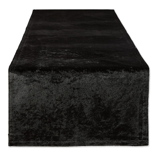 DII Velvet Collection Tabletop, Table Runner, 14x108, Black DII Velvet Collection Tabletop, Table Runner, 14x108, Black