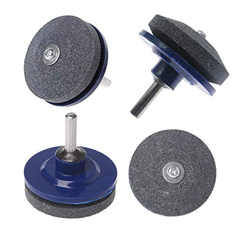 Yarr Store 4 Pcs Power Drill Mower Sharpener Lawn Mower Sharpener, Hand Drill Lawnmower Blade Sharpener
