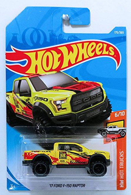 Hot Wheels 2018 50th Anniversary HW Hot Trucks '17 Ford F-150 Raptor 175/365, Yellow Hot Wheels 2018 50th Anniversary HW Hot Trucks '17 Ford F-150 Raptor 175/365, Yellow