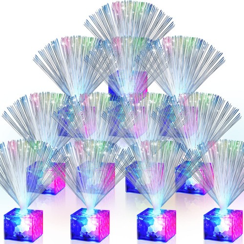 12 Pack Mini Fiber Optic Lights Small Fiber Optic Lamps Light Up Mini Centerpieces LED Multicolor Changing Fiber Light Colorful Change Fiber Optic Fountain Party Light Nightlight (Blue) 12 Pack Mini Fiber Optic Lights Small Fiber Optic Lamps Light Up Mini Centerpieces LED Multicolor Changing Fiber Light Colorful Change Fiber Optic Fountain Party Light Nightlight (Blue)