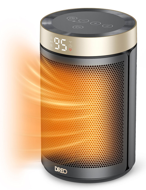 Dreo Space Heaters for Indoor Use, Portable Heater with Thermostat, 1-12H Timer, Eco Mode and Fan Mode, 1500W PTC Ceramic Fast Safety Heat for Office Bedroom Home, Gold Dreo Space Heaters for Indoor Use, Portable Heater with Thermostat, 1-12H Timer, Eco Mode and Fan Mode, 1500W PTC Ceramic Fast Safety Heat for Office Bedroom Home, Gold