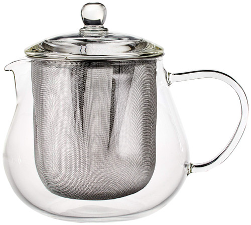 Hario Leaf Tea Pot with Stainless Steel Filter, 450ml, Clear