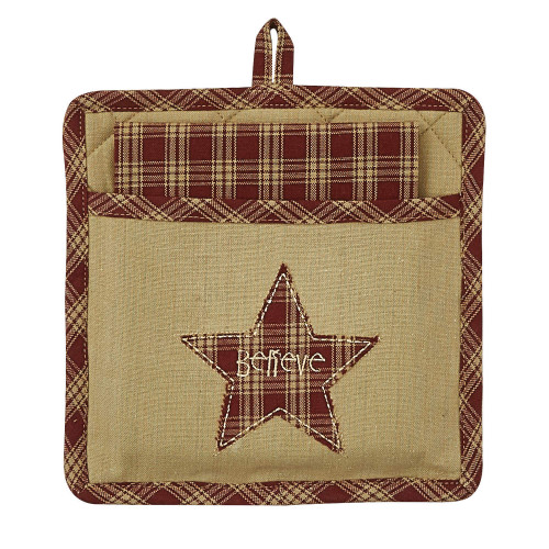 Park Designs Believe Star Pocket Potholder Set