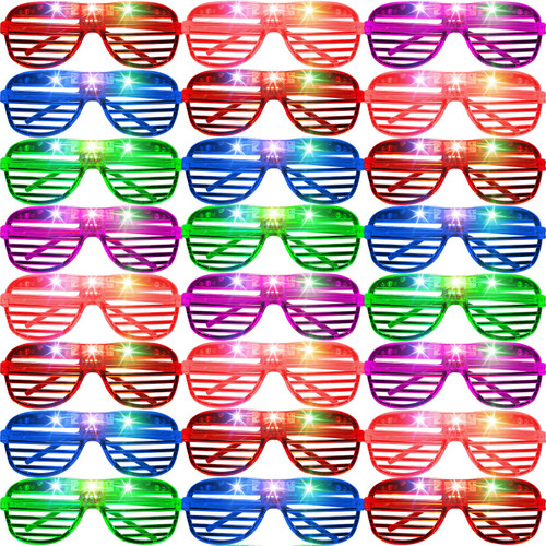 SHQDD 22 Pack Light Up Glasses Halloween Party Supplies,5 Neon Colors with 3 Flashing Modes LED Glasses, Glow in the Dark Sunglasses Toys Bulk Neon Party Favors for Kids/Adult Birthday Halloween Holiday SHQDD 22 Pack Light Up Glasses Halloween Party Supplies,5 Neon Colors with 3 Flashing Modes LED Glasses, Glow in the Dark Sunglasses Toys Bulk Neon Party Favors for Kids/Adult Birthday Halloween Holiday