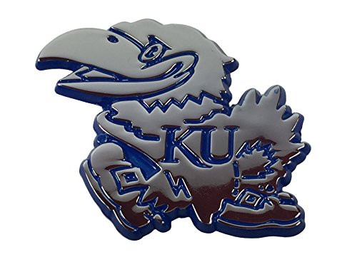 University of Kansas METAL Auto Emblem (with blue trim)