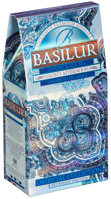Basilur Ceylon Black Tea with white and blue cornflower Oriental Collection Frosty Afternoon, 100 gr