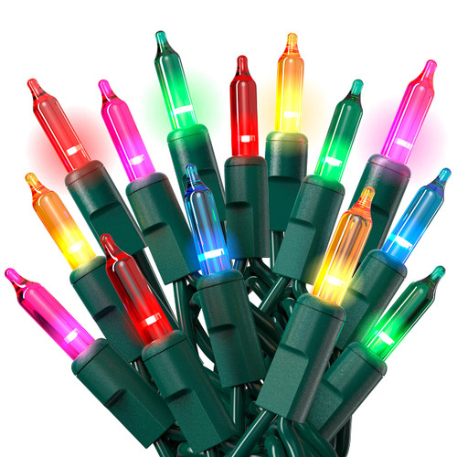PREXTEX Christmas Lights Multi Color Green Wire String Light Set for Christmas Decorations, Xmas, Indoor & Outdoor Use (300 Count)