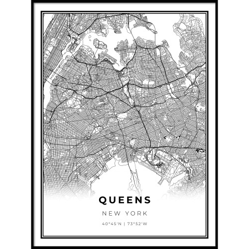 Skanndi Queens Map Print, New York City NYC NY USA Map Art Poster, Modern Wall Art, Street Map Artwork 9x11 Skanndi Queens Map Print, New York City NYC NY USA Map Art Poster, Modern Wall Art, Street Map Artwork 9x11