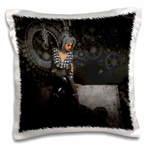 3dRose Forever in Blue Jeans Texture with Frayed Holes Pillow Case, 16 x 16
