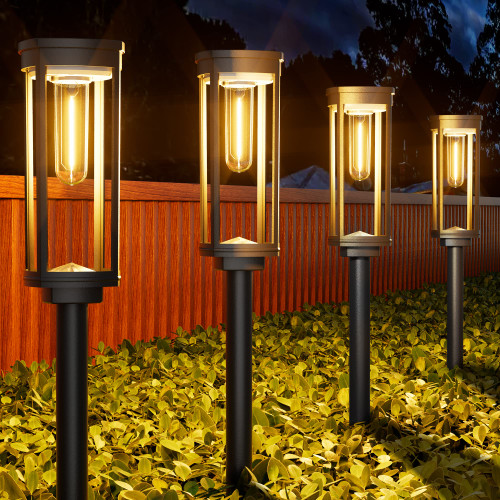 BITPOTT Solar Pathway Lights Outdoor, 4 Pack Bright Solar Powered Garden Lights Outside Waterproof, Long Lasting Solar Landscape Path Lights for Walkway Yard Patio Lawn Decor BITPOTT Solar Pathway Lights Outdoor, 4 Pack Bright Solar Powered Garden Lights Outside Waterproof, Long Lasting Solar Landscape Path Lights for Walkway Yard Patio Lawn Decor