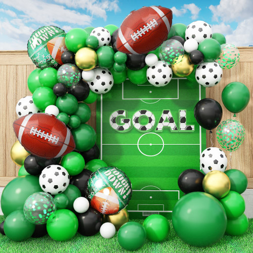 Football Balloon Arch Garland Kit, Green Black Gold Latex Helium Balloons Set, Football Party Balloons Decoration With Soccer Balloons Football Mylar Foil Balloon Green Confetti Balloons For Birthday Football Balloon Arch Garland Kit, Green Black Gold Latex Helium Balloons Set, Football Party Balloons Decoration With Soccer Balloons Football Mylar Foil Balloon Green Confetti Balloons For Birthday