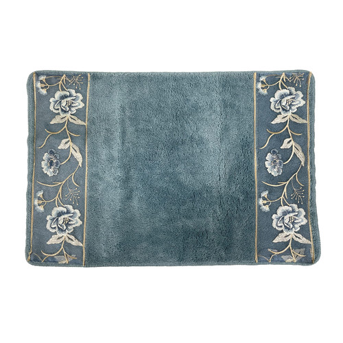 Popular Bath Dublin Rose, Bath Rug, Blue