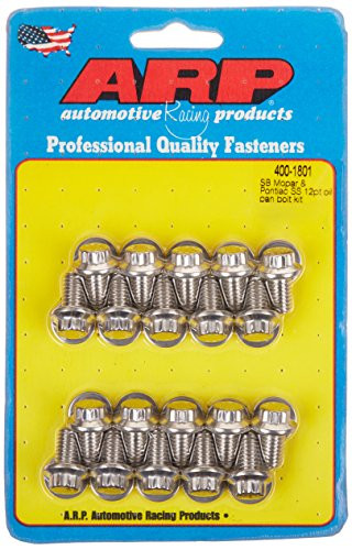ARP 400-1801 Stainless Steel Oil Pan Bolt Kit