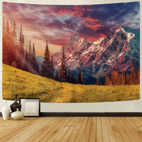 Delur Mountain Tapestry Sunset Tapestry Forest Tree Nature Landscape Tapestry Mountain Sunset Tapestry Psychedelic Wall Hanging Headboard Tapestry for Bedroom Living Room Home Decor (51.2" x 59.1") Delur Mountain Tapestry Sunset Tapestry Forest Tree Nature Landscape Tapestry Mountain Sunset Tapestry Psychedelic Wall Hanging Headboard Tapestry for Bedroom Living Room Home Decor (51.2" x 59.1")