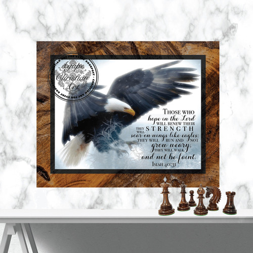 Isaiah 40:31 | Christian Wall Art | Bible Verse | Home Decor | Inspirational Art | Scripture Art Print | Soar On Wings Like Eagles (8x10) Isaiah 40:31 | Christian Wall Art | Bible Verse | Home Decor | Inspirational Art | Scripture Art Print | Soar On Wings Like Eagles (8x10)