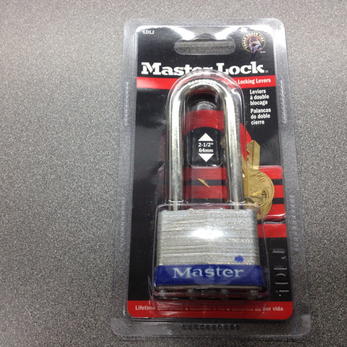 Master Lock 1 3/4in. Steel Keyed Different Padlock with 2 1/2in. Shackle, Model Number 1DLJ