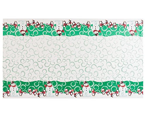 American Greetings Frosty Friends Plastic Table Cover, 54" x 102", Party Supplies, , Multicolored