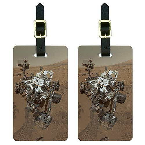 Graphics & More Mars Rover Curiosity Luggage Tags Suitcase Carry-on Id, White