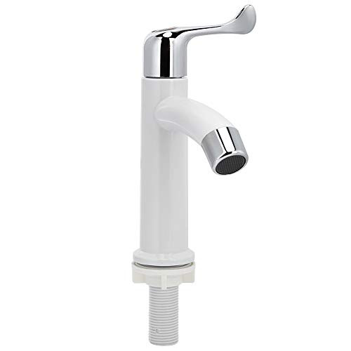 Bathroom Sink Faucet Single Hole Single Handle Bathroom Faucet Matte White Vanity Faucet Modern RV Faucet Deck Mount