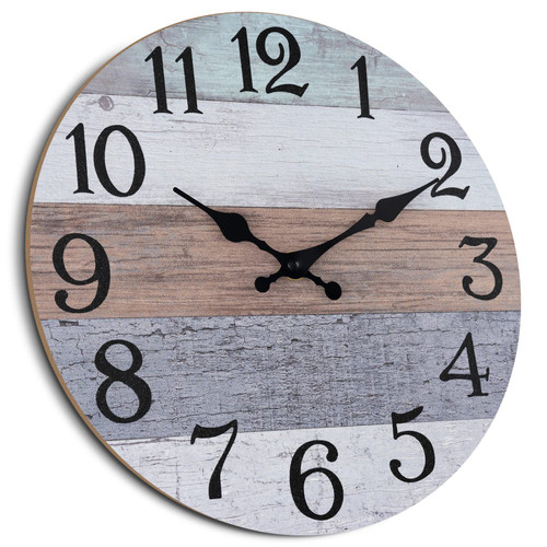 KECYET 12 Inch Wall Clock Silent Non Ticking, Country Style Wall Clocks Battery Operated, Rustic Vintage Clock Decorative for Bathroom Kitchen Bedroom Farmhouse Living Room(Grey) KECYET 12 Inch Wall Clock Silent Non Ticking, Country Style Wall Clocks Battery Operated, Rustic Vintage Clock Decorative for Bathroom Kitchen Bedroom Farmhouse Living Room(Grey)