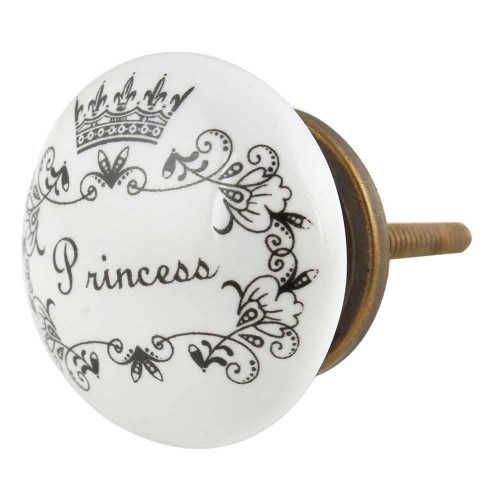Indian Shelf 8 Pack Kids Dresser Knobs | Black White Kids Knobs | Princess Knobs and Pulls | Ceramic Cabinet Knobs | Drawer Pulls | Vintage Dresser Knobs | Knobs for Dresser