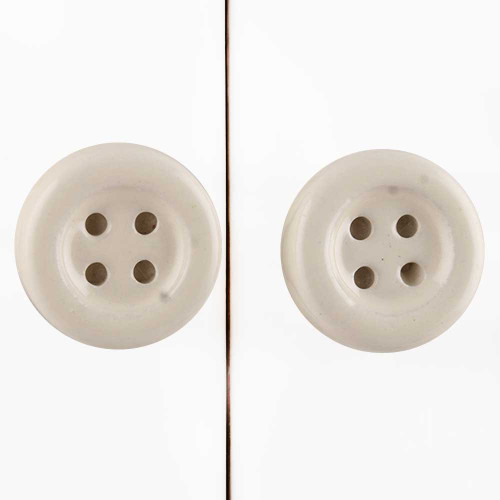 Indian Shelf 2 Pack Kids Knobs | Cream Knobs and Pulls | Button Drawer Knobs | Ceramic Dresser Pulls | Antique knobs | Knobs for cabinet | Kids Drawer Knobs