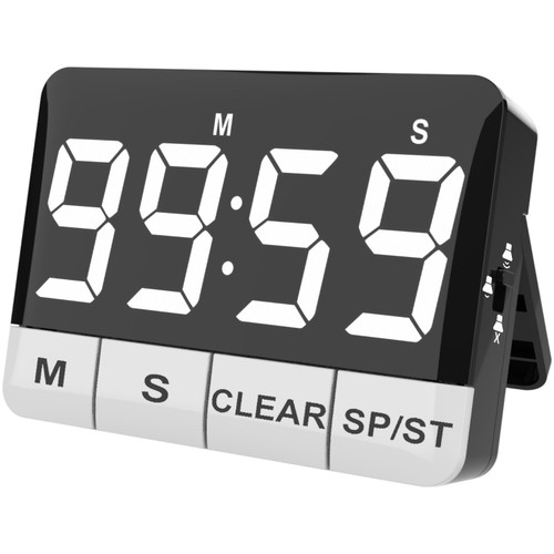 Kitchen Timer, 120DB Loud Digital Kitchen Timer Countdown with Large LED Display, Count UP Countdown Magnetic Countup Timer for Cooking, Oven, Teaching, Classroom Study Teacher Kids, Fitness and Yoga