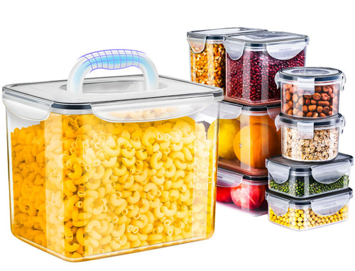 KOCWELL Food Storage Containers Set with Lids Airtight,18 PCS Large Plastic Meal Prep Container & Kitchen Organization, BPA-Free/100% Leak-Proof Lunch Boxes, Reusable & Microwave Safe