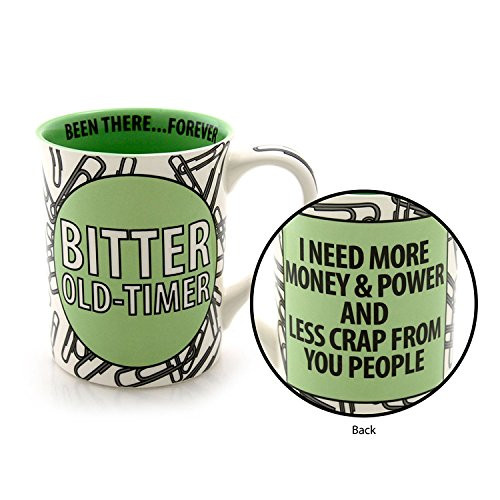 Enesco 4.5-Inch Our Name is Mud Mug by Lorrie Veasey, 16-Ounce, Bitter Old Time