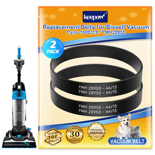 KEEPOW Replacement Belts for Bissell PowerSwift/Aeroswift/Powertrak Upright Vacuum Compatible with Models 1808, 18082, 25982, 2598, 2613, 2612, 1009, Replace Part 1600319&YMH28950, 2 Pack