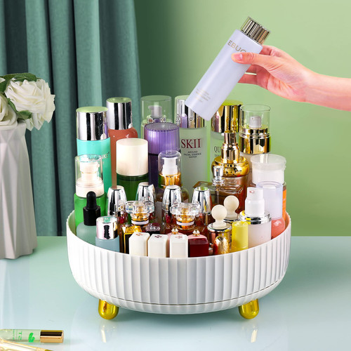 houya Rotating Makeup Organizer Perfume Organizer, 360 Spinning Cosmetic Organizer Large Capacity Countertop Organizer Lotion Display Cases Skincare Organizer for Dresser Vanity White houya Rotating Makeup Organizer Perfume Organizer, 360 Spinning Cosmetic Organizer Large Capacity Countertop Organizer Lotion Display Cases Skincare Organizer for Dresser Vanity White