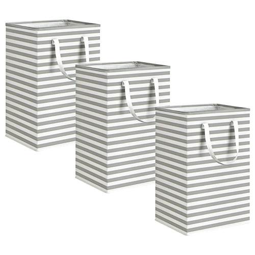 Laundry Baskets, 3 Pack 75L Freestanding Laundry Hamper with Long Reinforced Handles, Laundry Room Organization Collapsible Laundry Baskets for Laundry Clothes Toys, Family Dorm Room Essentials