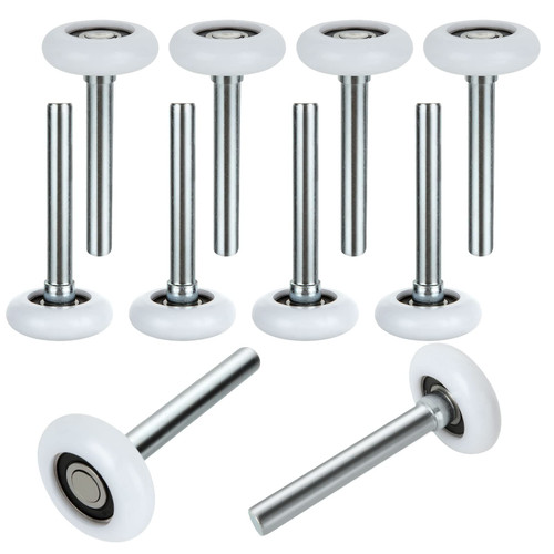 10PCS Garage Door Rollers, 2" Inch Nylon Garage Door Replacement Rollers, White Garage Door Wheels for Garage Door Track Replacement, 4" Stem