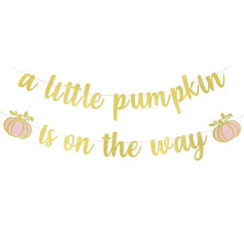 Gold Glitter A Little Pumpkin is On the Way Banner- Pumpkin Baby Shower Party Decorations,Girl Fall Baby Shower Gender Reveal Birthday Party Decoration Supplies,Fall Pumpkin Mantel Home Decor Gold Glitter A Little Pumpkin is On the Way Banner- Pumpkin Baby Shower Party Decorations,Girl Fall Baby Shower Gender Reveal Birthday Party Decoration Supplies,Fall Pumpkin Mantel Home Decor