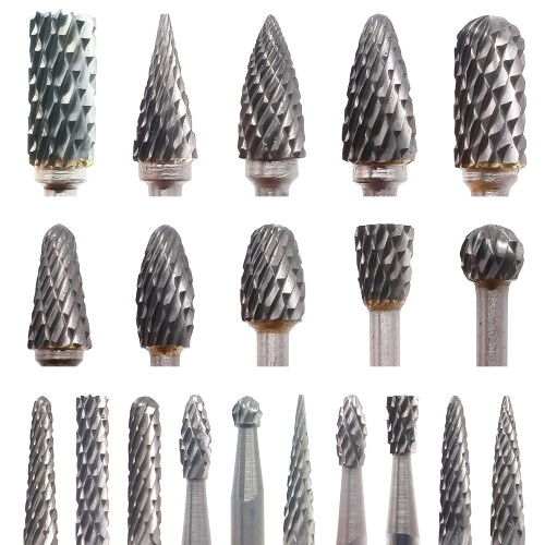 20Pcs Carbide Burr Set Die Grinder Bits 1/8" Shank Double Cut Assorted Solid Tungsten Carbide Rotary Burr Compatible with Dremel for Wood Carving Metal Working Polishing Engraving Drilling 20Pcs Carbide Burr Set Die Grinder Bits 1/8" Shank Double Cut Assorted Solid Tungsten Carbide Rotary Burr Compatible with Dremel for Wood Carving Metal Working Polishing Engraving Drilling